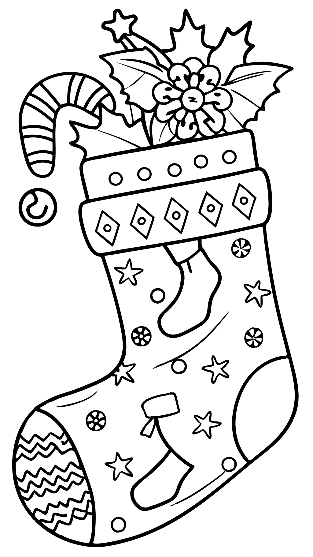 stocking coloring pages